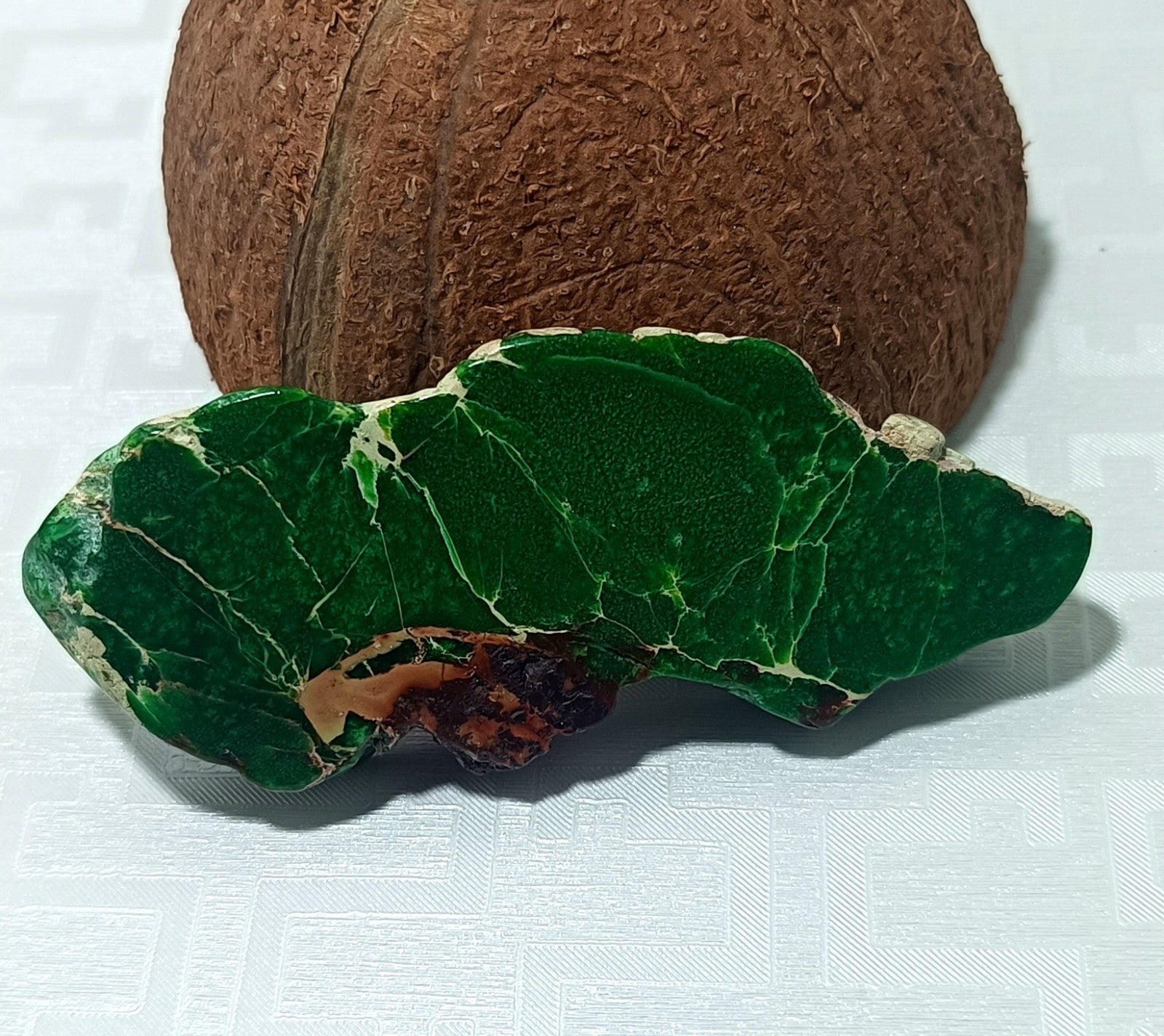 111.65 Ct Natural Arizona Superior green Turquoise Slab Rough Certified Gemstone