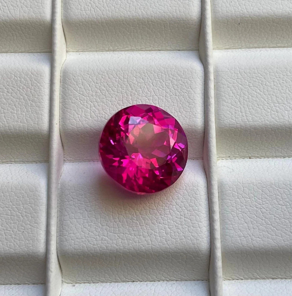 AAA Natural Flawless Ceylon Pink Sapphire Round Loose Gemstone Cut 10 Ct