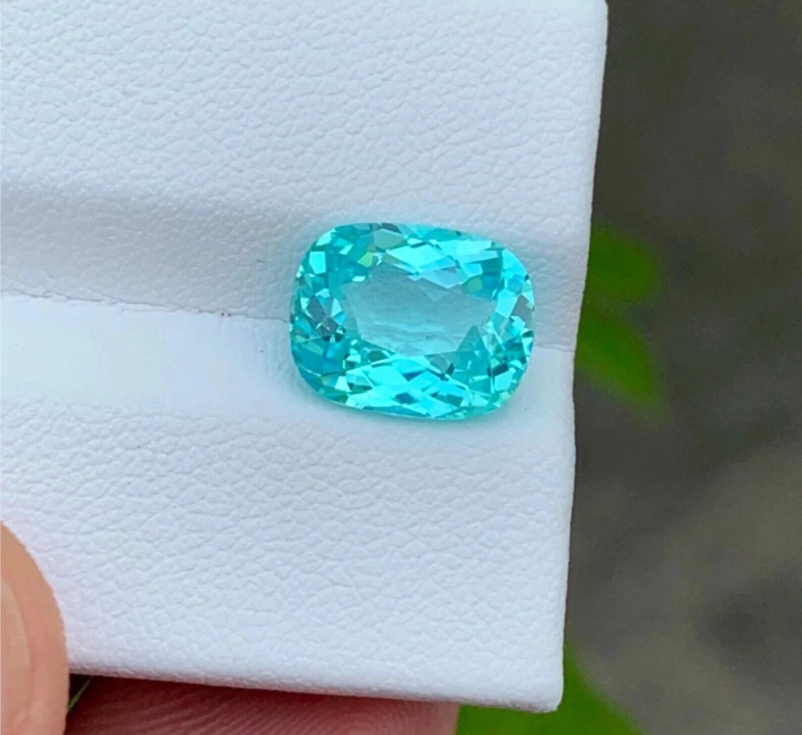Certified Natural Paraiba Tourmaline 10.45 Ct Neon Blue Cushion Loose Gemstone