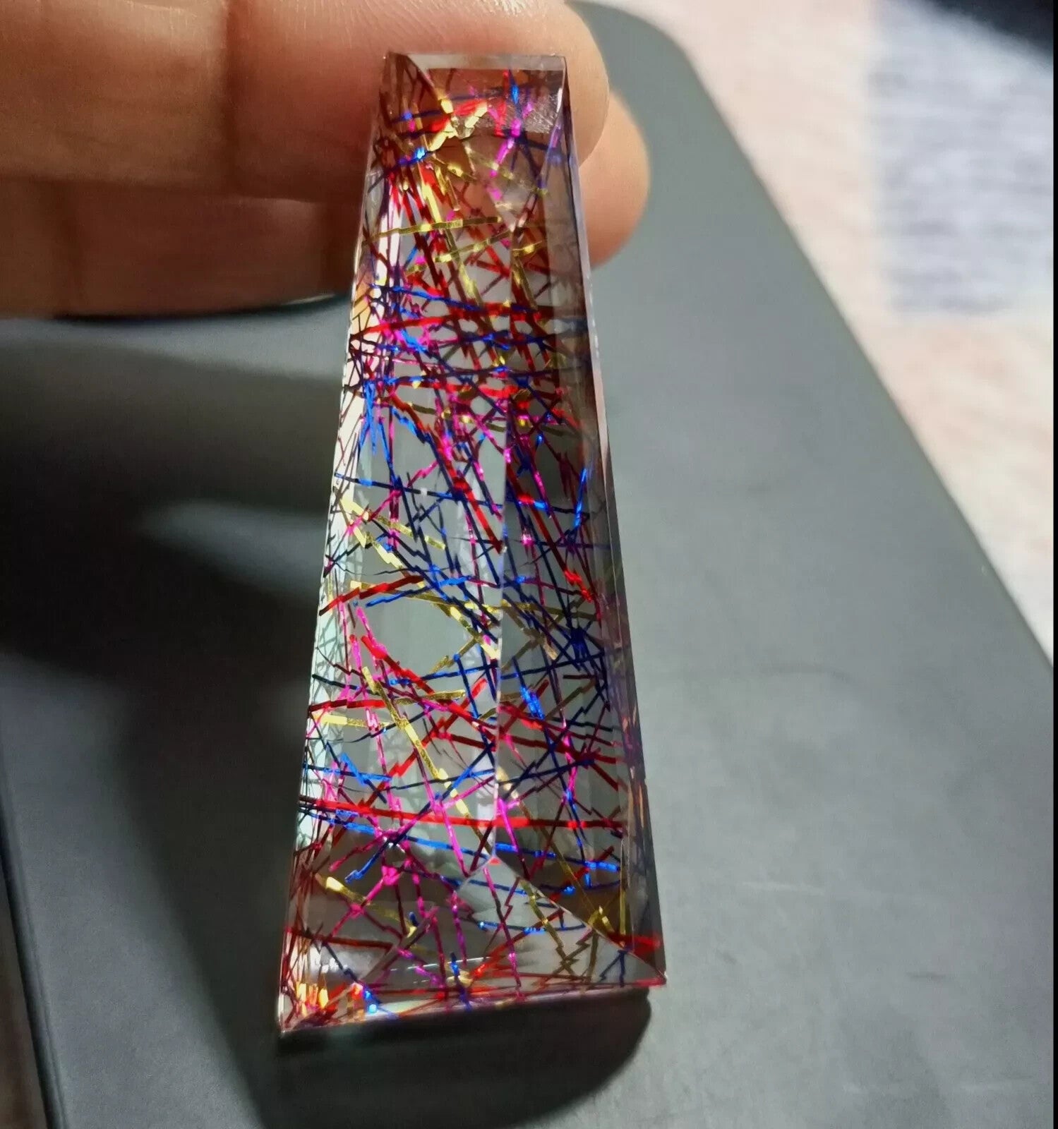 127.55 Ct Fancy Cut Natural Rutilated Quartz Loose EGL Certified Gemstone