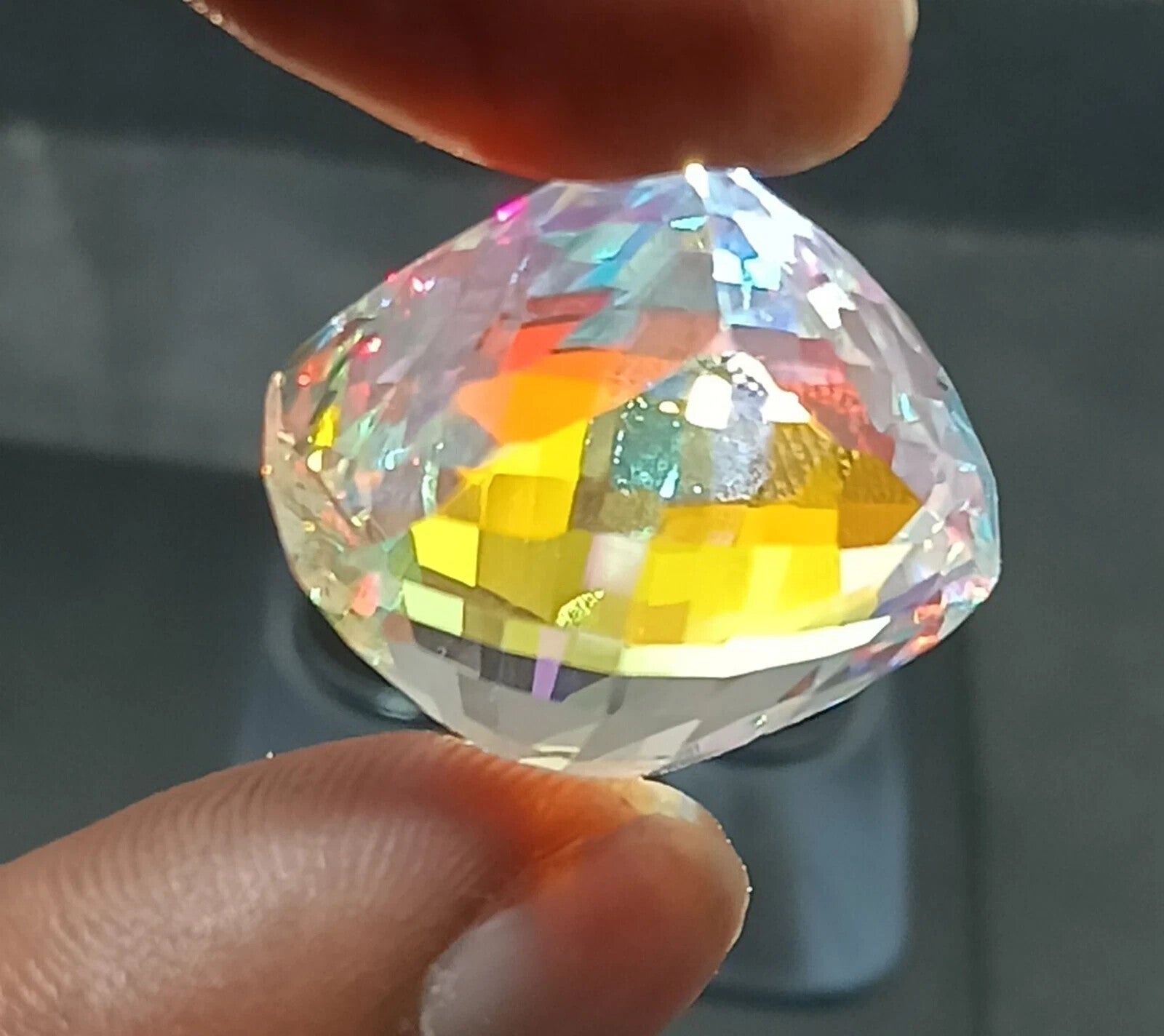 AAA 52.50 CT+ Rainbow Color Fancy Cube Natural Mystic Topaz Loose Gemstone