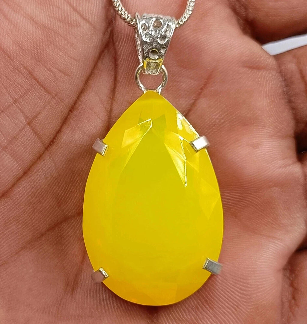 EGL Certified 108.90Ct Natural Opal 925 Solid Silver Pear Pendant Loose Gemstone