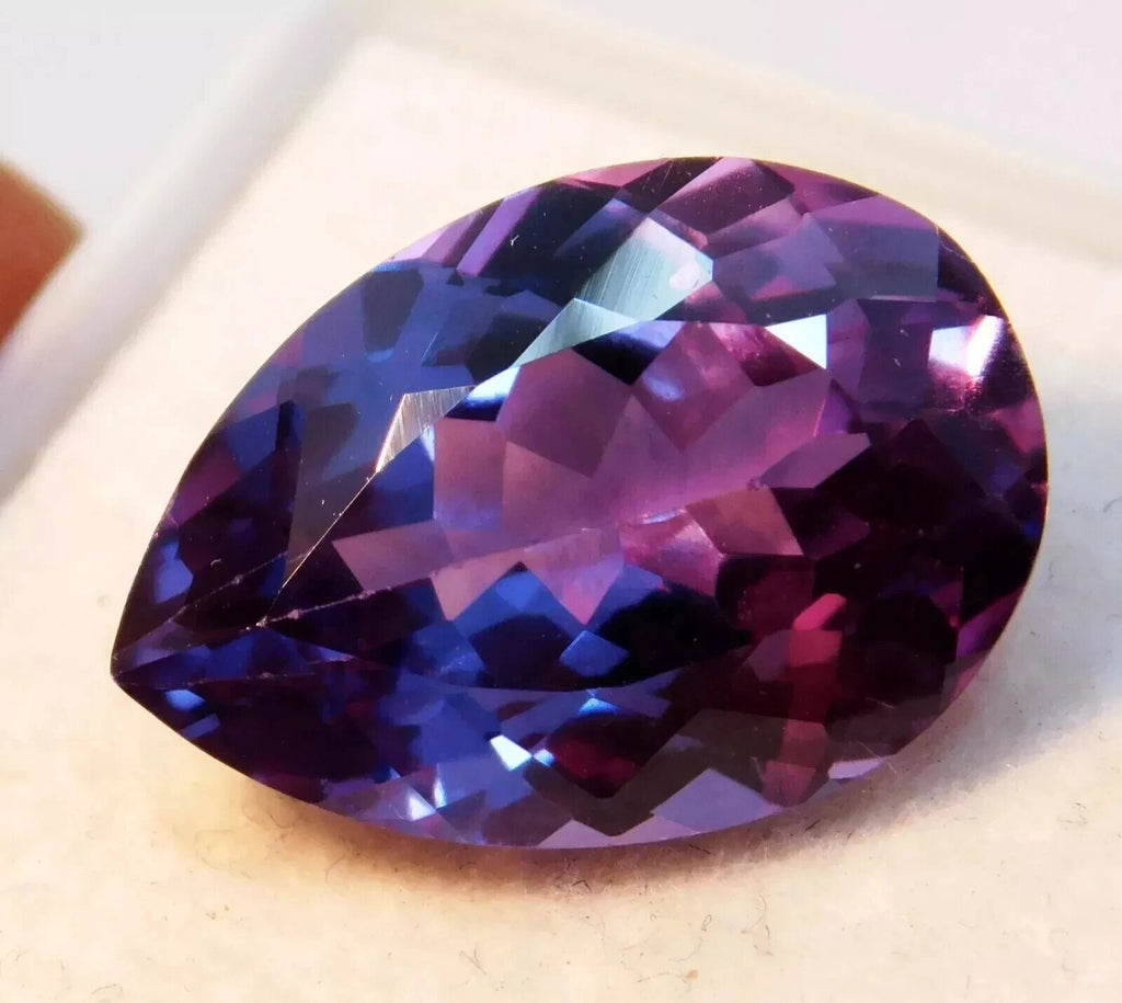 Alexandrite Color Change Natural 10-12 Ct Pear Cut EGL Certified Loose Gemstone