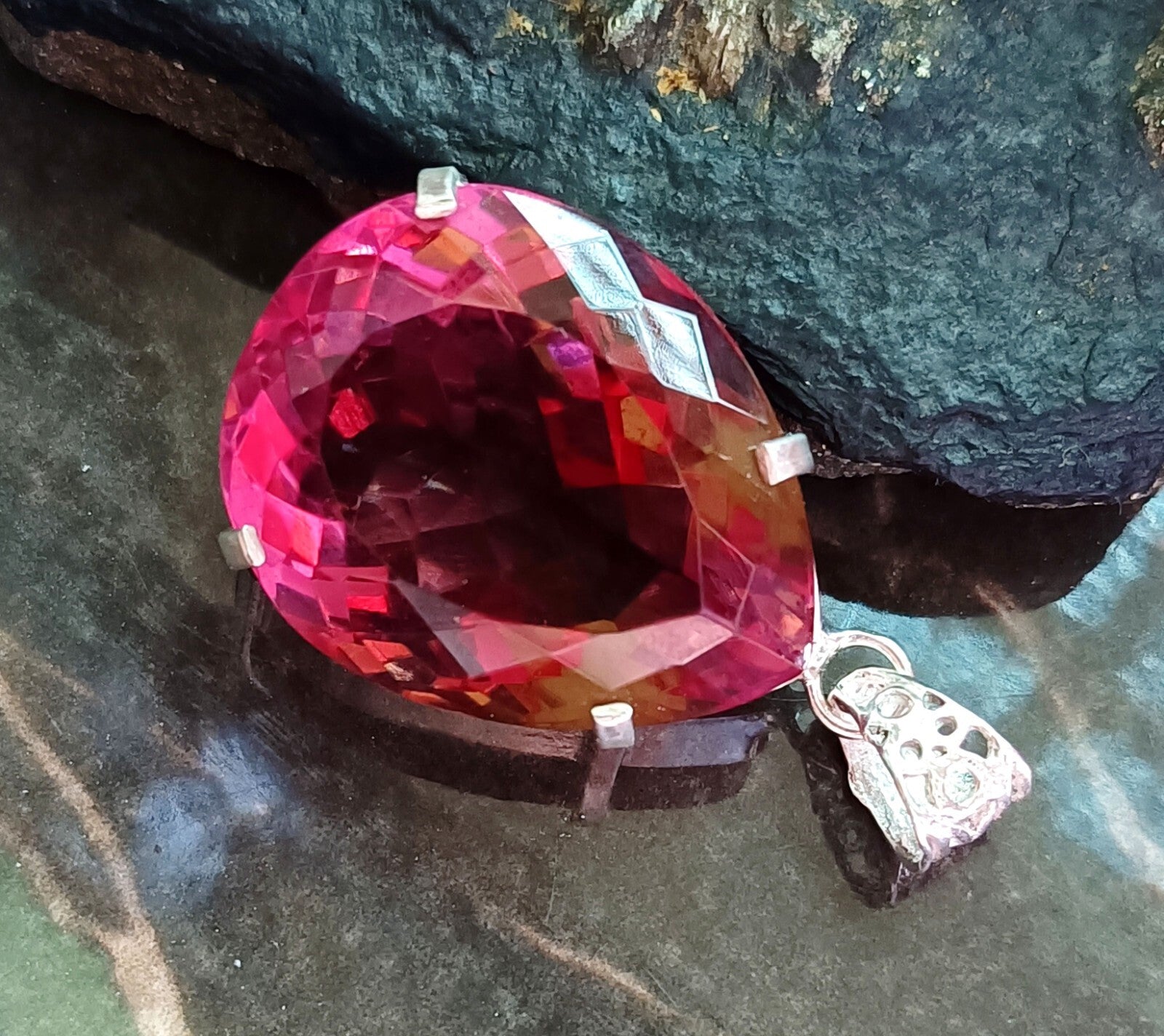 99.10 Ct Natural Zultanite 925 Silver Pear Cut Pendant Loose Gems EGL Certified