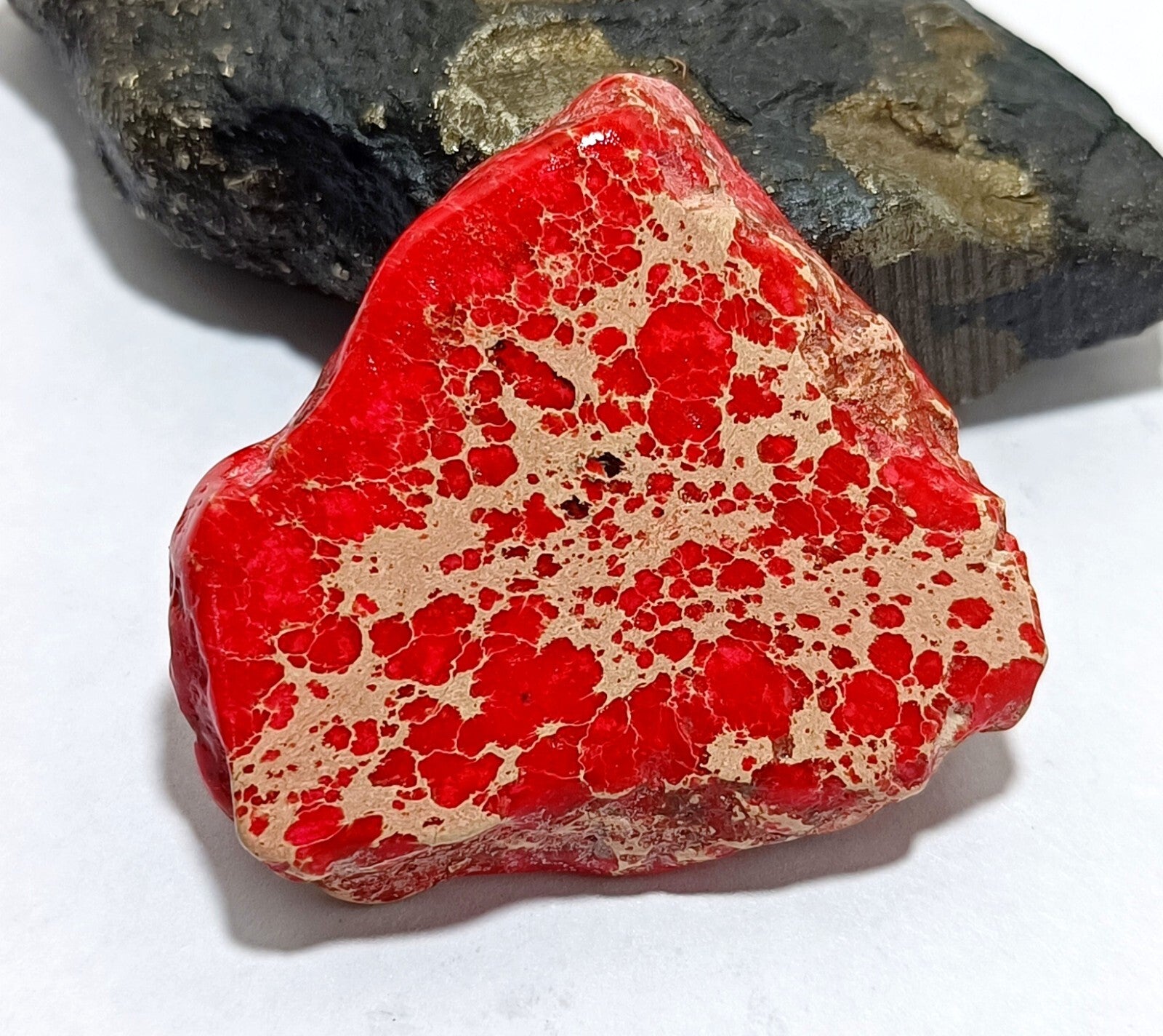 77.5 Ct Natural Arizona Superior Red Turquoise Slab Rough Certified Gemstone