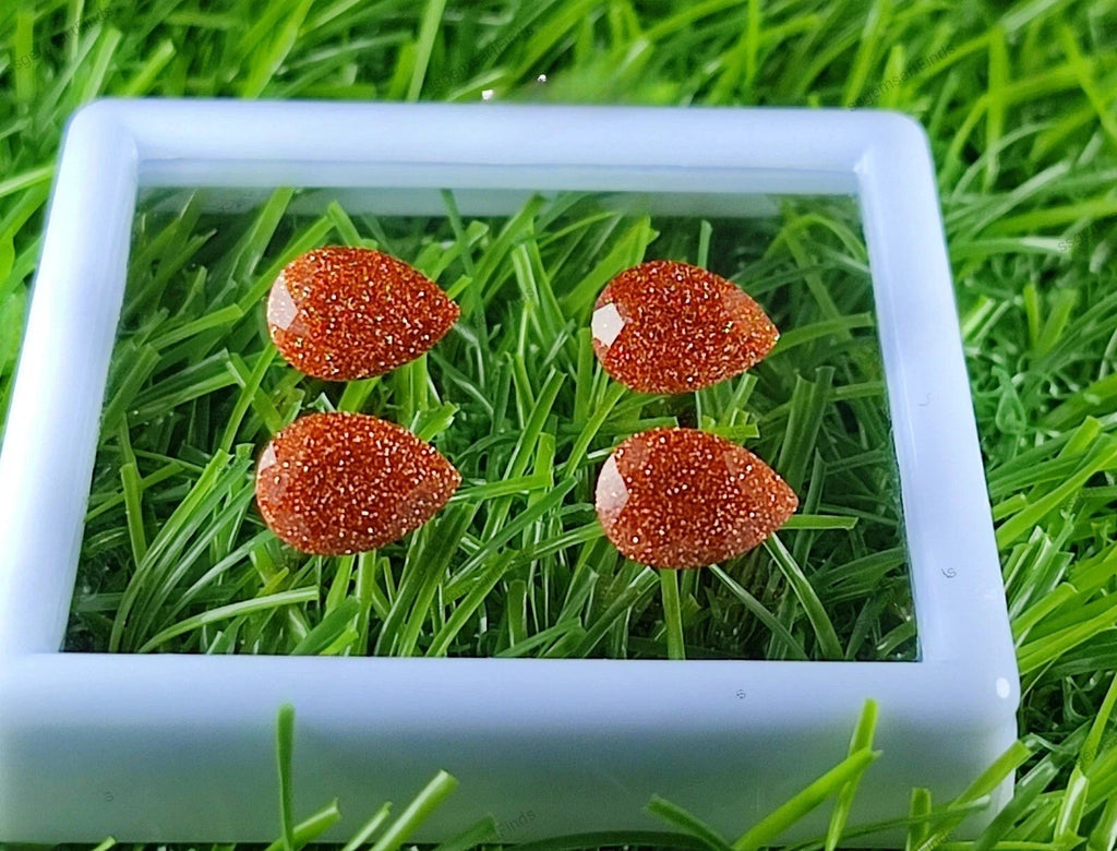 7X 14MM GIE Certified Natural Glod Sandstone Pear Cut Jewerly Gemstone 5 Pcs