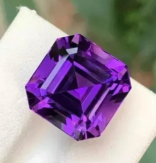 Unheated 7.8 Ct+ Natural CERTIFIED Ceylon Purple Sapphire Asscher Loose Gemstone