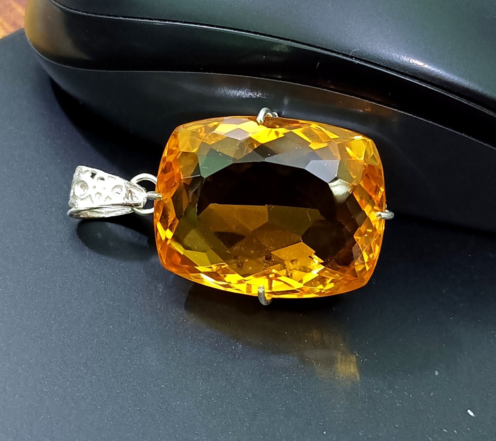 EGL Certified Natural 95.25 Ct Brazilian Cushion Topaz Pendant Loose Gemstone