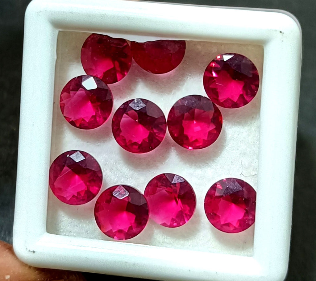 6 mm 15 Pcs Lot EGL Certified Natural Cambodian Rhodolite Zircon Loose Gemstone