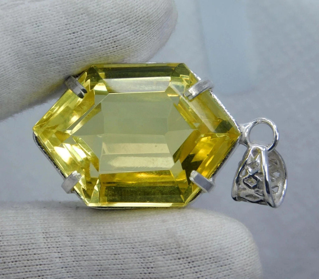 102.25 Ct EGL Certified Natural Topaz 925 Solid Silver Pendant Loose Gemstone