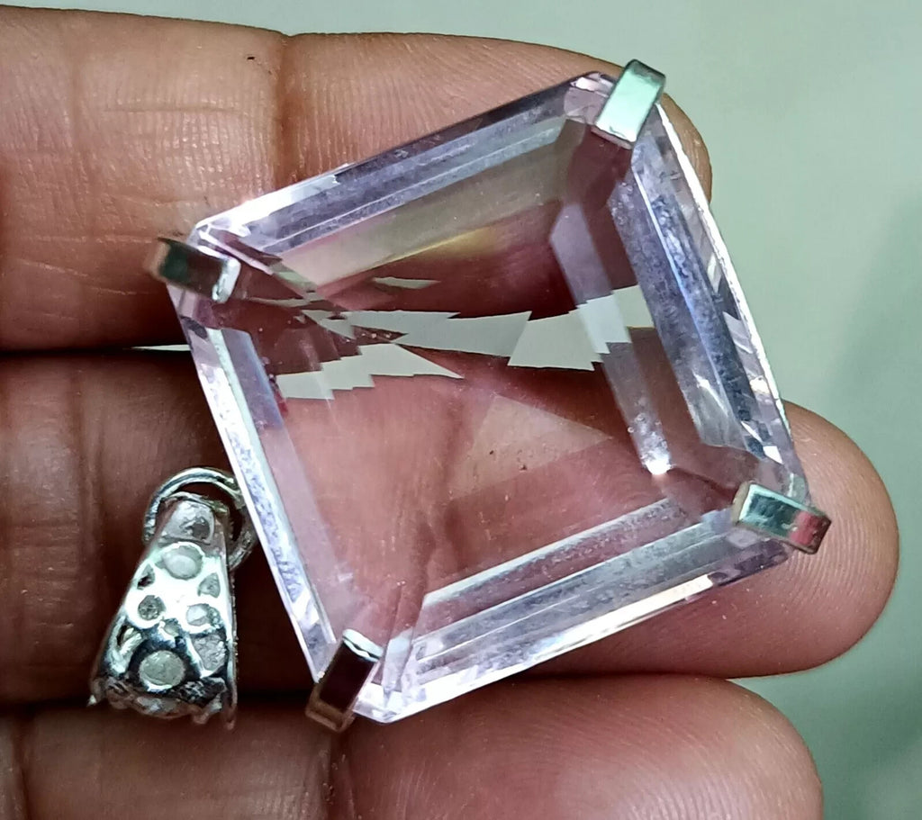 83.90 Ct Certified Natural Topaz 925 Solid Silver Square Pendant Loose Gemstone