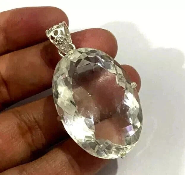 Certified Natural 75.45 Ct Brazilian White Oval Cut Topaz Pendant Loose Gemstone