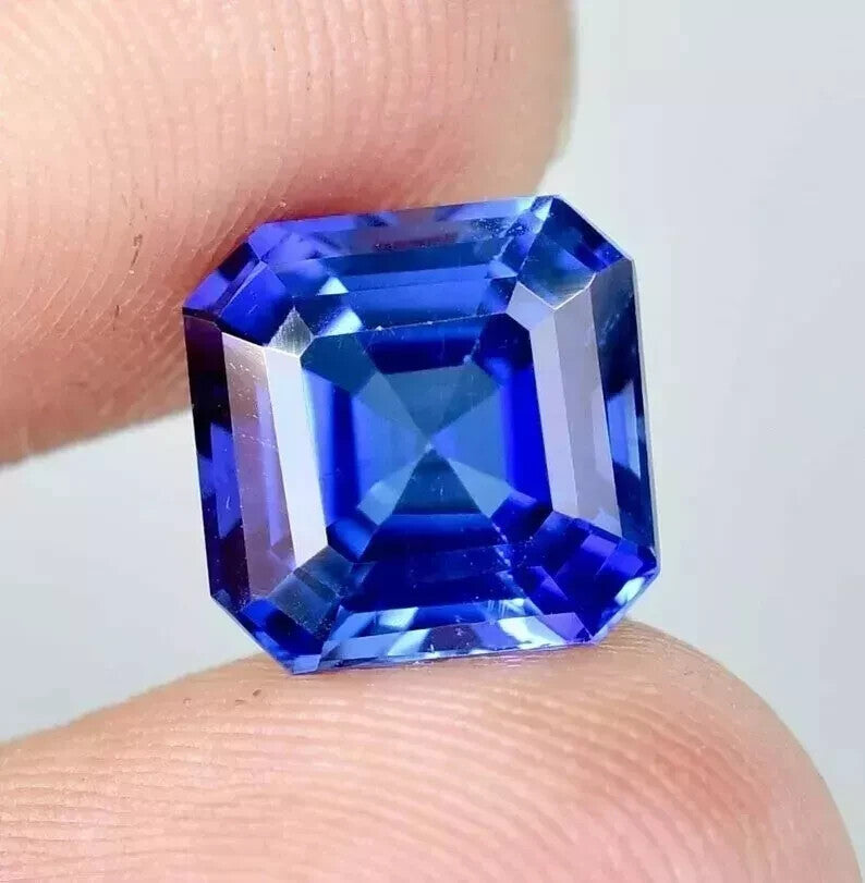 AAA 10.45 CT Natural Blue Sapphire Asscher Cut Loose Gemstone Certified