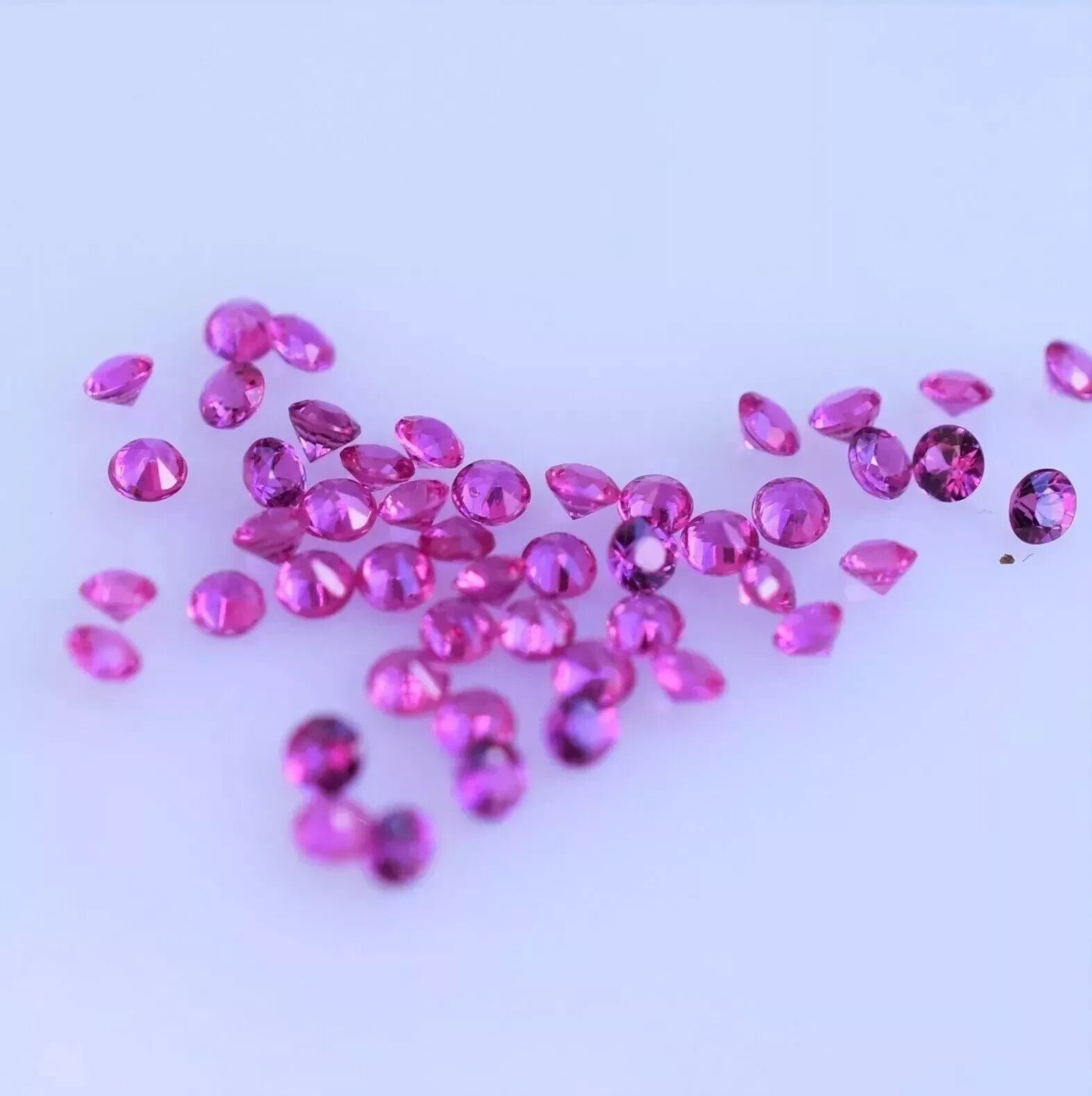 Natural Certified Pink Sapphire Round Diamond Cut 7 mm lot 15 Pcs Loose Gemstone