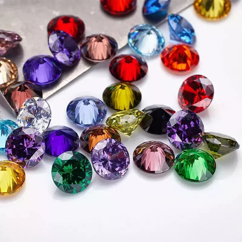 5 MM Natural Certified Mix Color Shiny Zircon 20 Pcs Round Cut Loose Gemstone