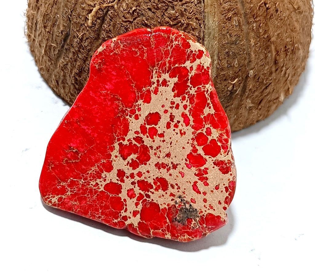 77.5 Ct Natural Arizona Superior Red Turquoise Slab Rough Certified Gemstone