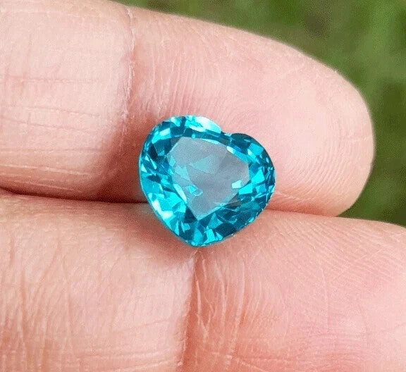 9.80 Ct Natural Paraiba Tourmaline Greenish Neon Blue Heart Cut Loose Gemstone