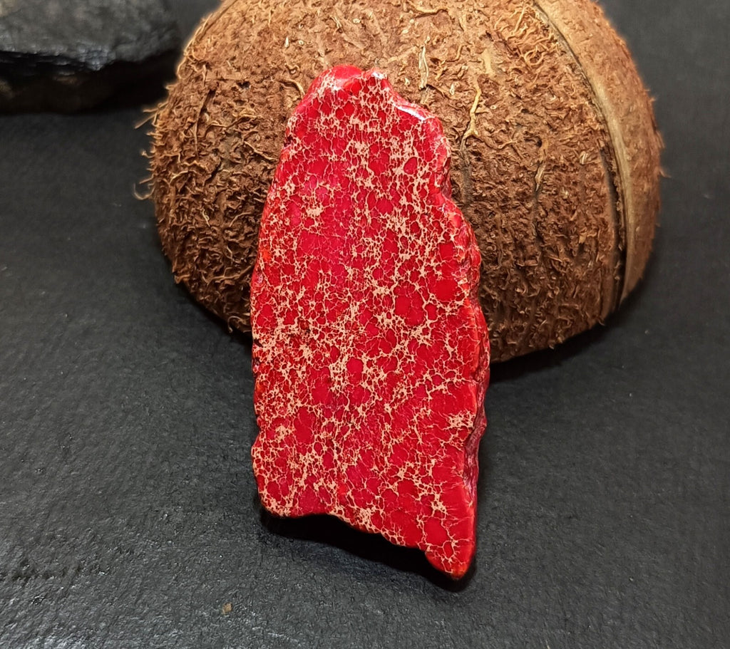 82.15 Ct Natural Arizona Superior Red Turquoise Slab Rough Certified Gemstone