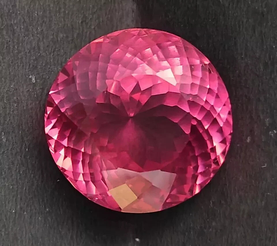 Certified 21.90 Ct Natural Ceylon Padparadscha Sapphire Round Cut Gemstone