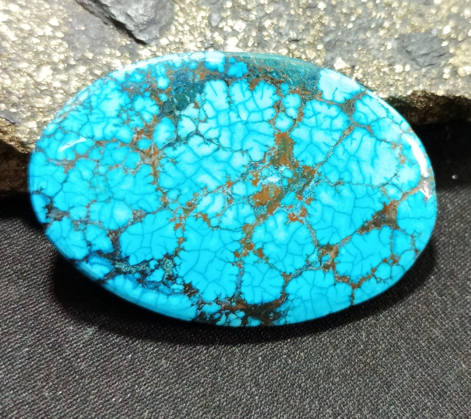 61.05 Ct Natural Turquoise Arizona blue Oval Cut Loose Gemstone With Free Gift