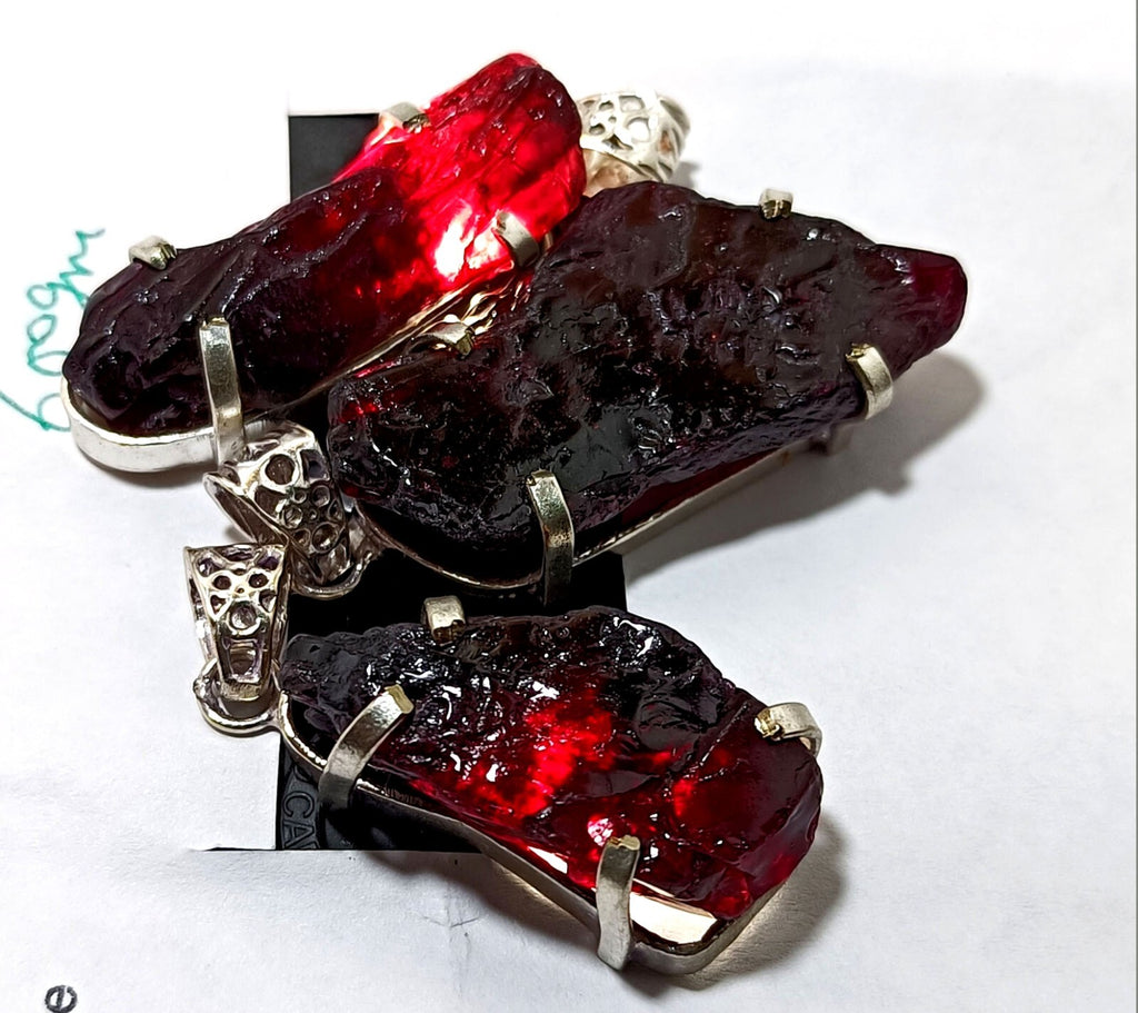 EGL Certified 273.40 Ct Natural PAINITE 925 Solid Silver Pendant 3 Pcs Lot