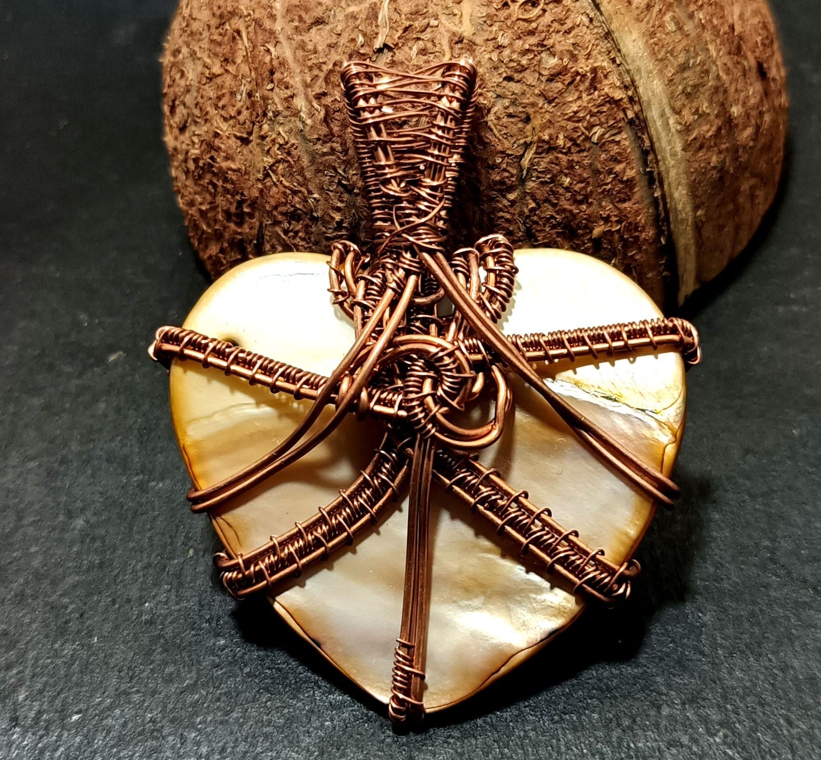 Gift For Her Copper Labradorite Jewelry Wire Wrapped Pendant 107.30 Ct