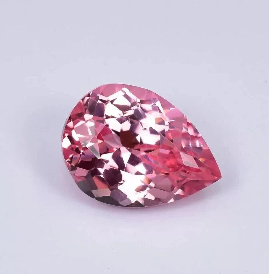 10.00 Ct Flawless Natural Rare Pink Morganite Loose Gemstone Certified Pear