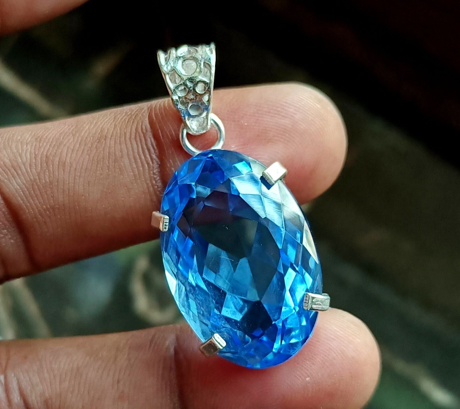 Certified Natural 54.65 Ct Brazilian Round Cut Topaz Pendant Loose Gemstone