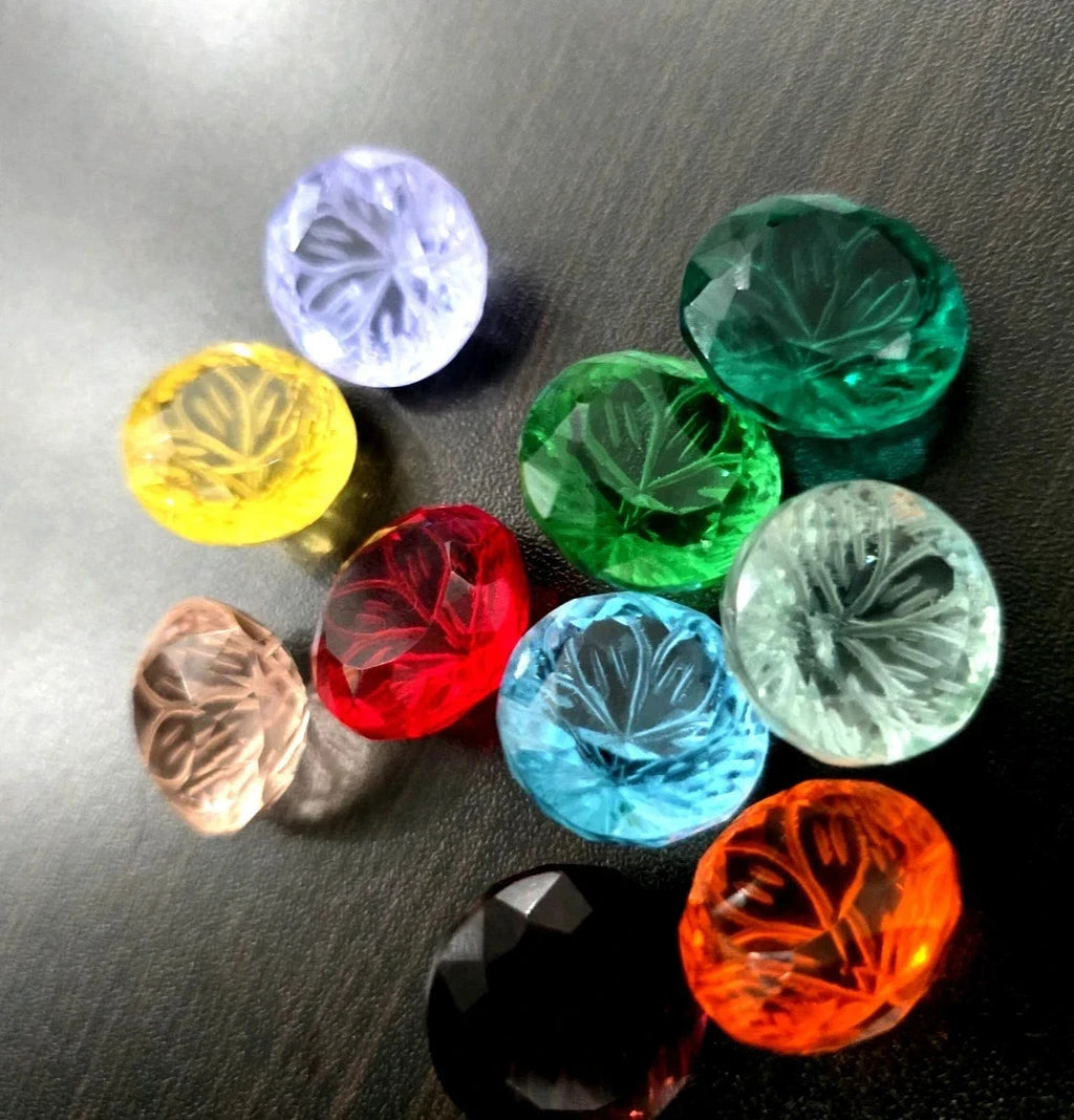 270 Ct 9 Pcs Flawless Natural Mix Color Carving Topaz Lot Round Loose Gemstone