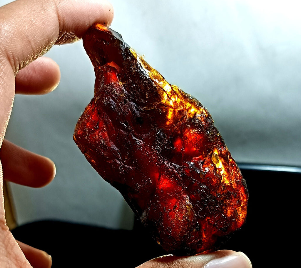 154.10 Ct Natural Honey Baltic Amber Untreated Specimen Certified Rough Gemstone