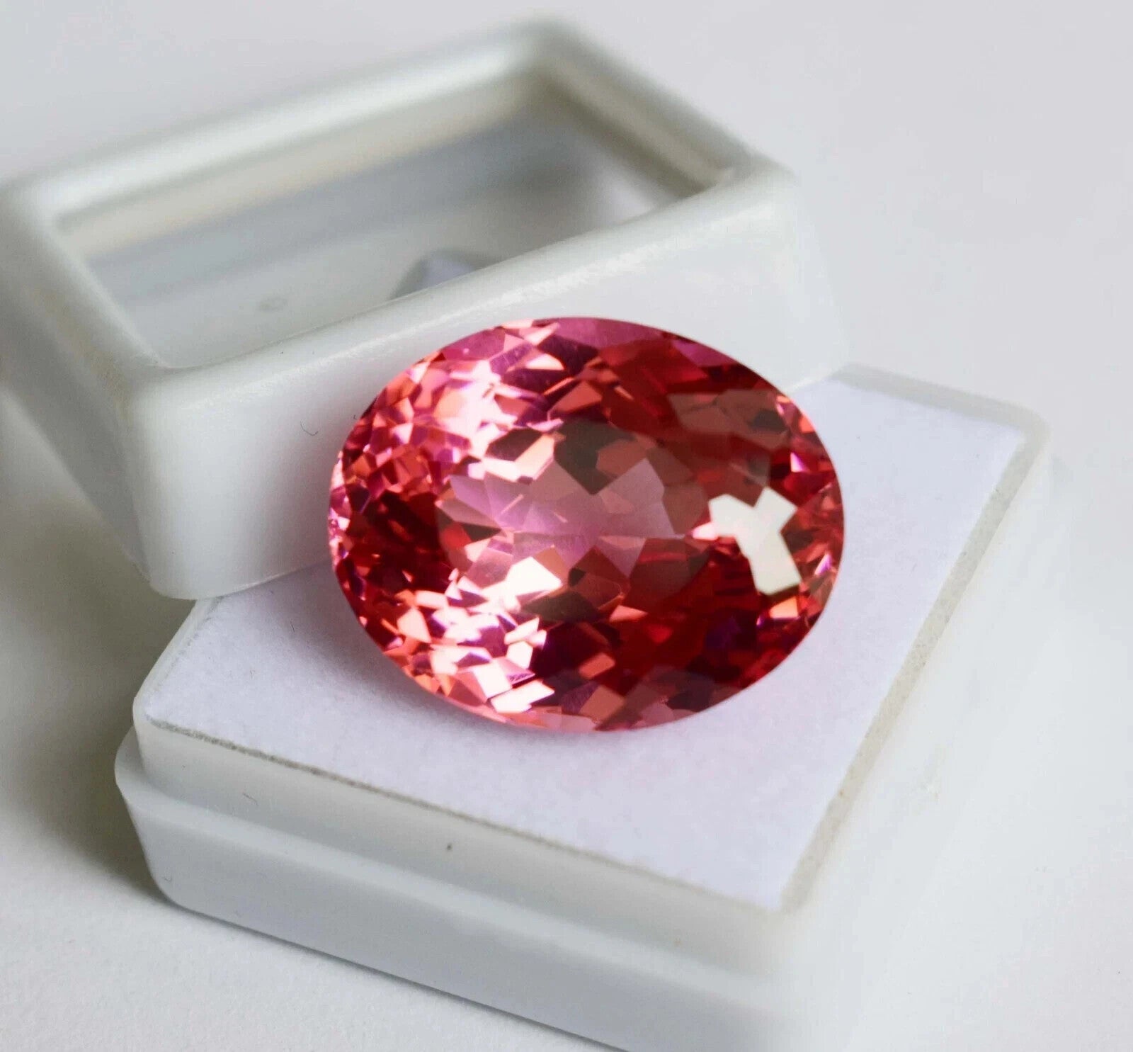 30.85 Ct Natural Padparadscha Sapphire CERTIFIED Oval Cut Ceylon Loose Gemstone