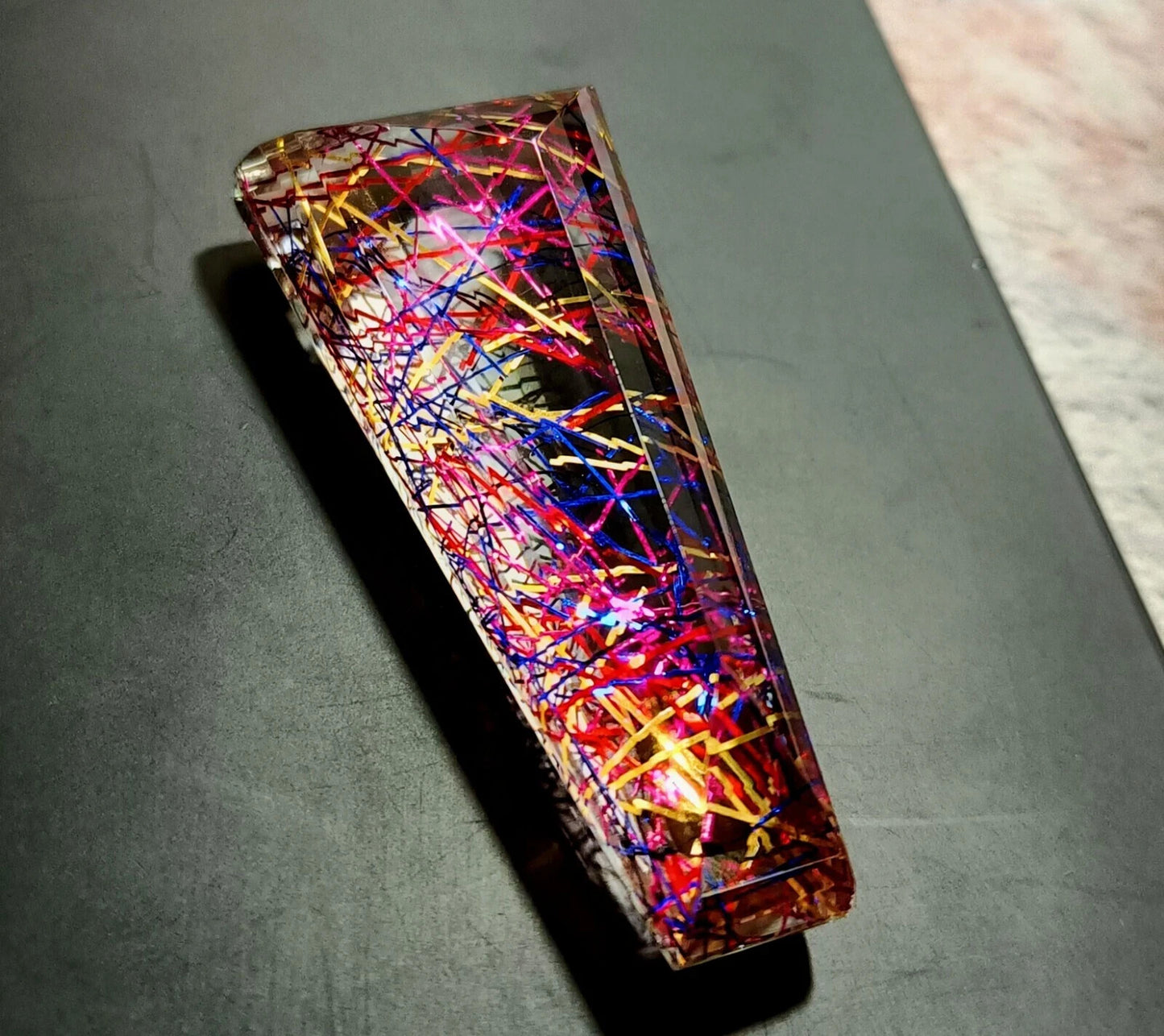 127.55 Ct Fancy Cut Natural Rutilated Quartz Loose EGL Certified Gemstone