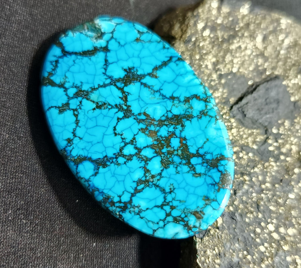 80.50 Ct Natural Turquoise Arizona blue oval Cut Loose Gemstone With Free Gift