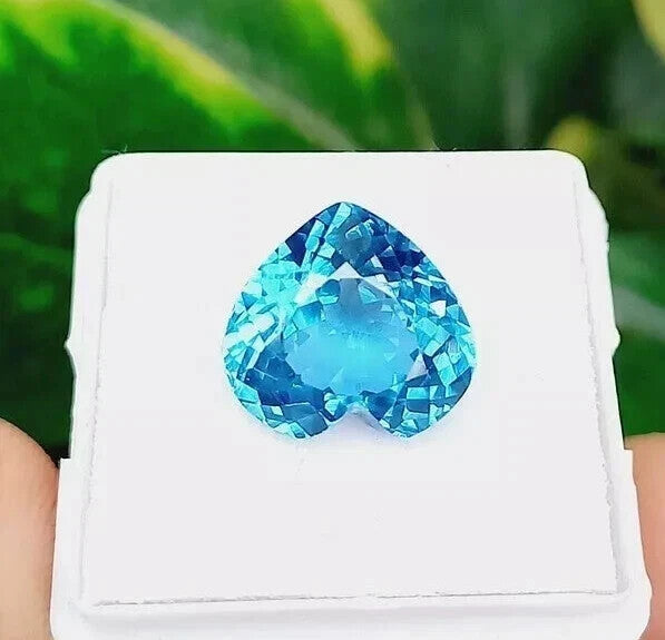 9.85 Ct Natural Paraiba Tourmaline Greenish Neon Blue Heart Cut Loose Gemstone
