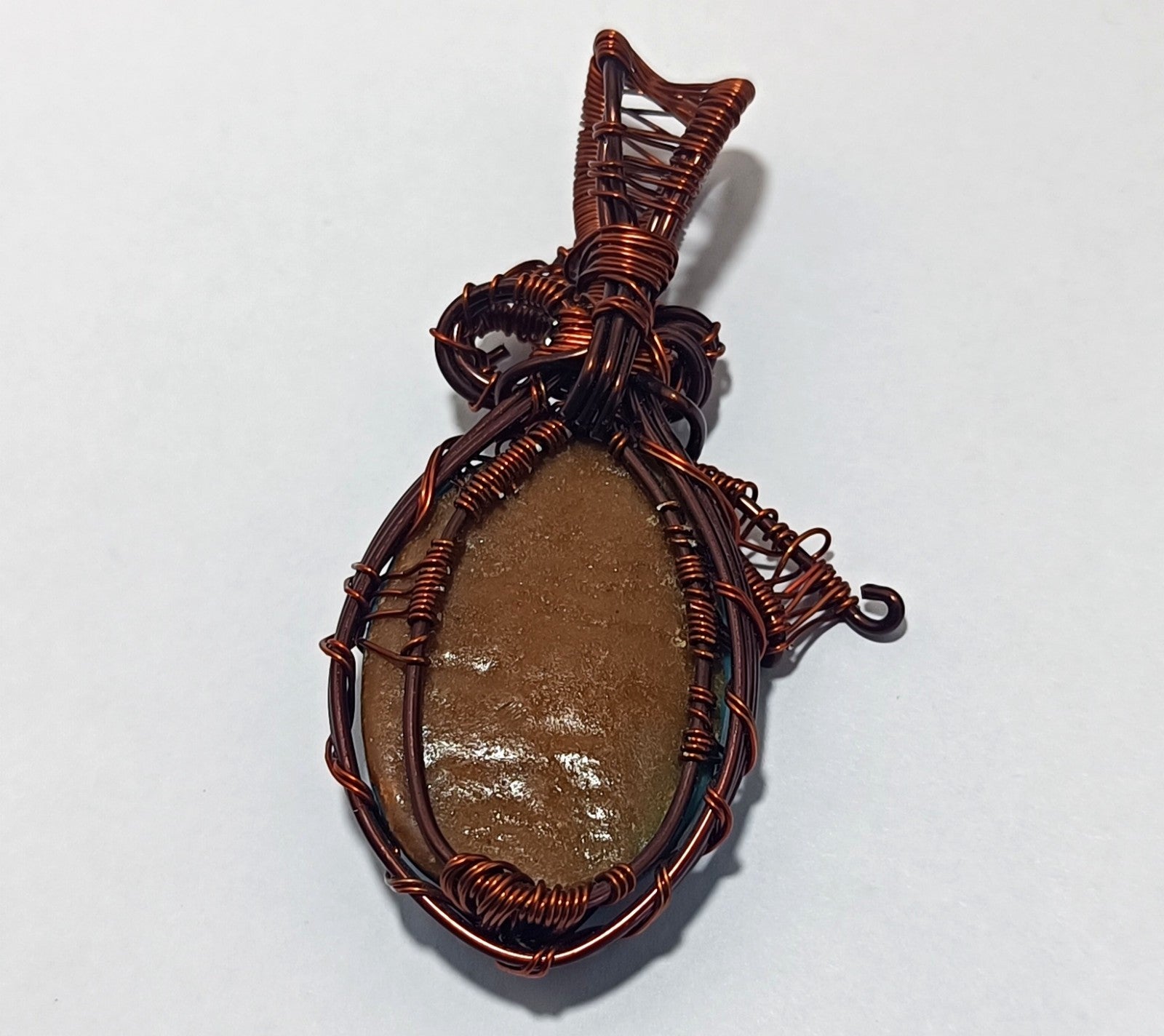 92.95 Ct Certified GIE Tree Of Life Turquise Copper Wire Jewelry HandmadePendant