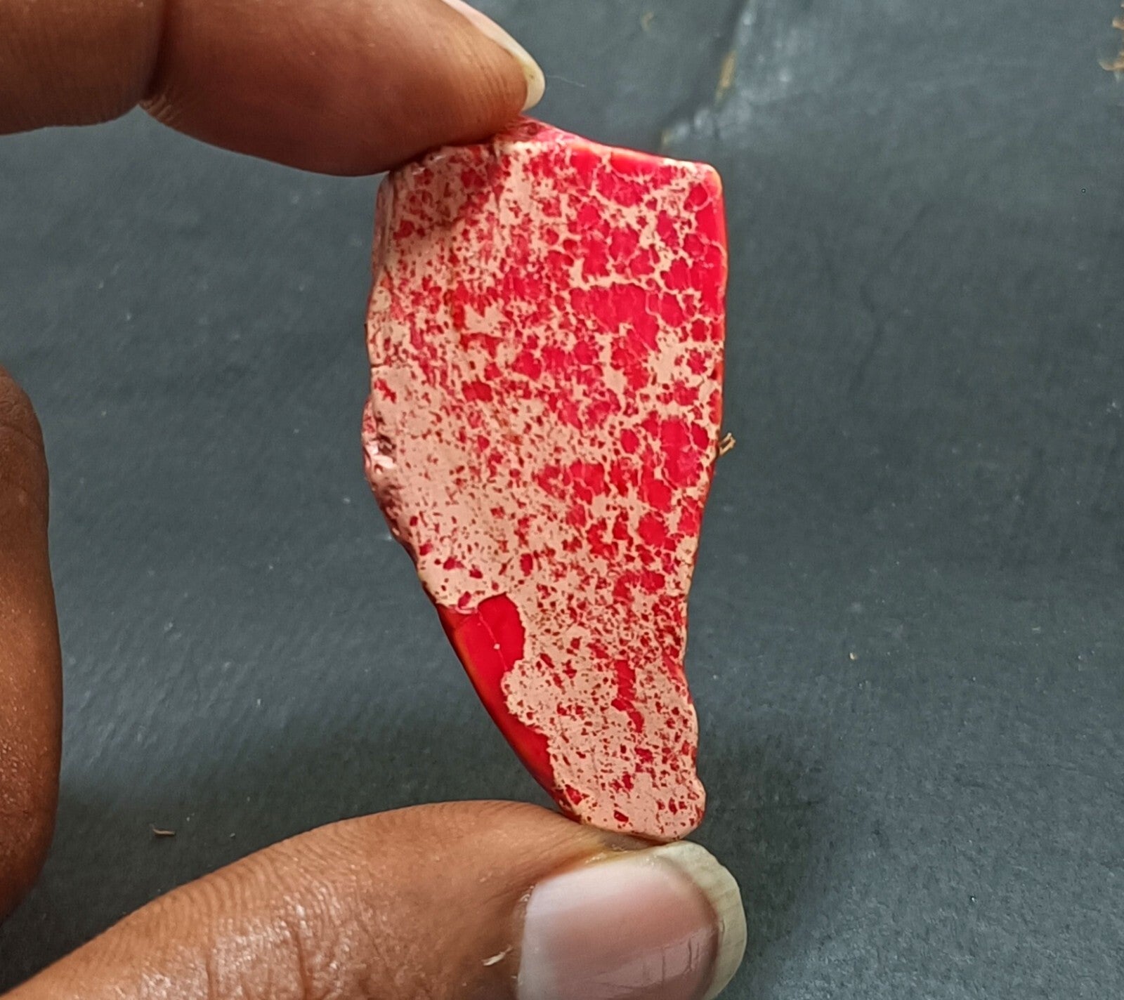 68.85 Ct Natural Arizona Superior Red Turquoise Slab Rough Certified Gemstone