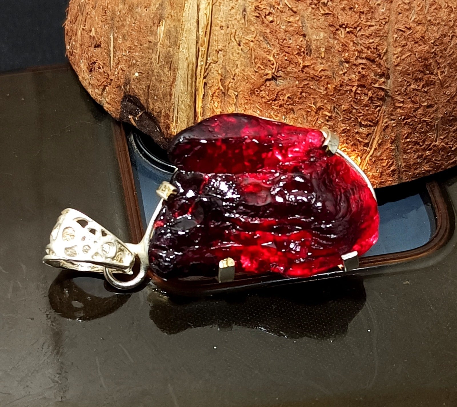 EGL Certified 75.25 Ct Natural PAINITE 925 Solid Silver Pendant LOOSE Gemstone