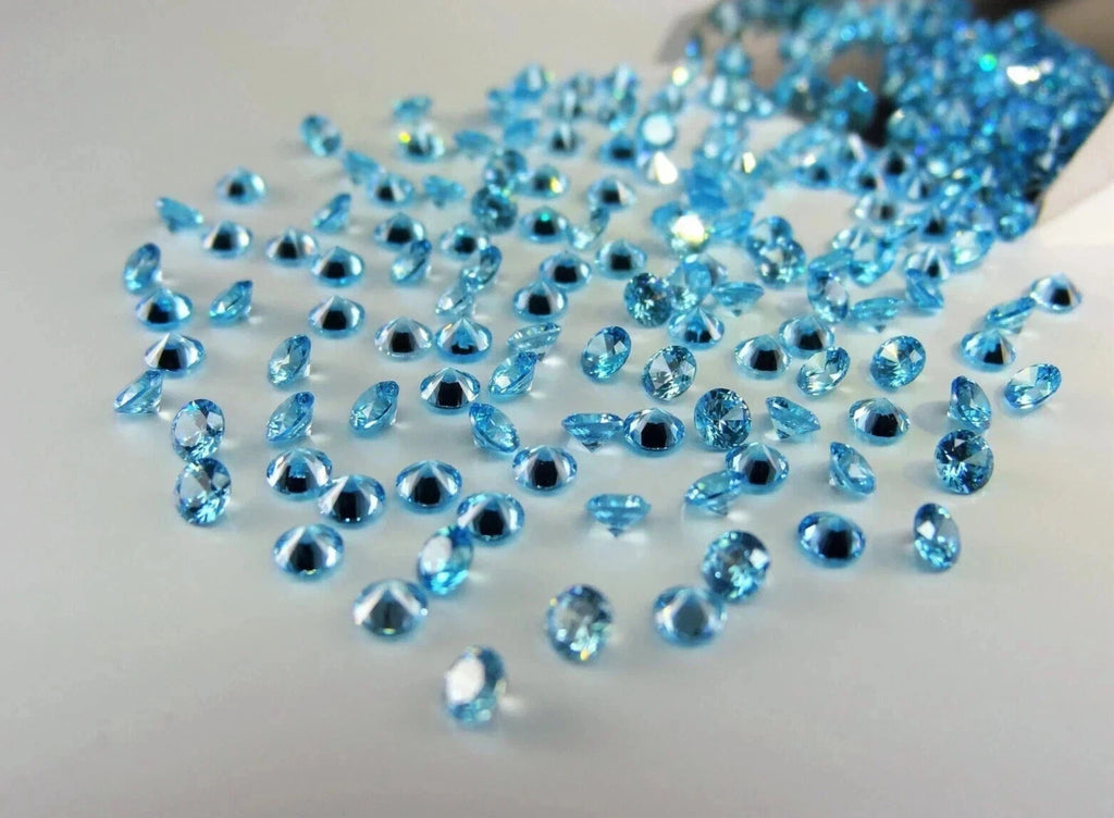 4 MM 24 Pcs Lot Natural Santa Maria Aquamarine Round Cut EGL Certified Gemstone