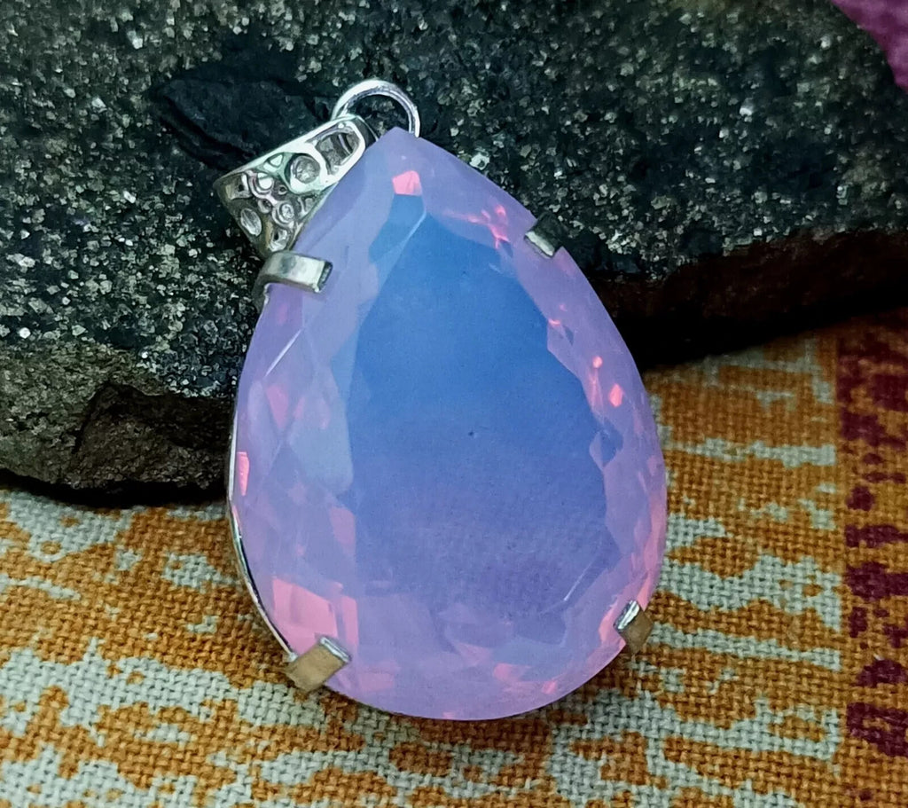 EGL Certified 113.10 Ct Natural Opal 925 Solid Silver PearPendant Loose Gemstone