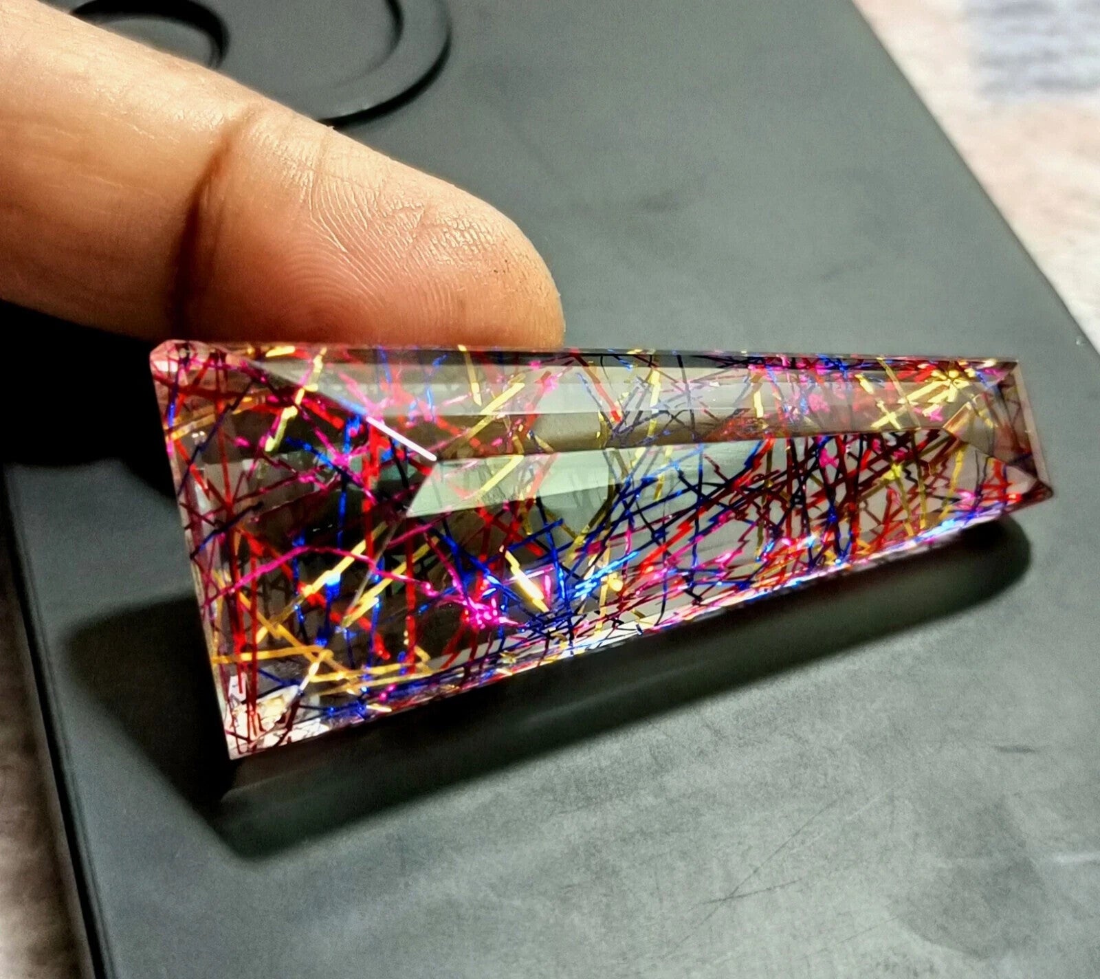 127.55 Ct Fancy Cut Natural Rutilated Quartz Loose EGL Certified Gemstone