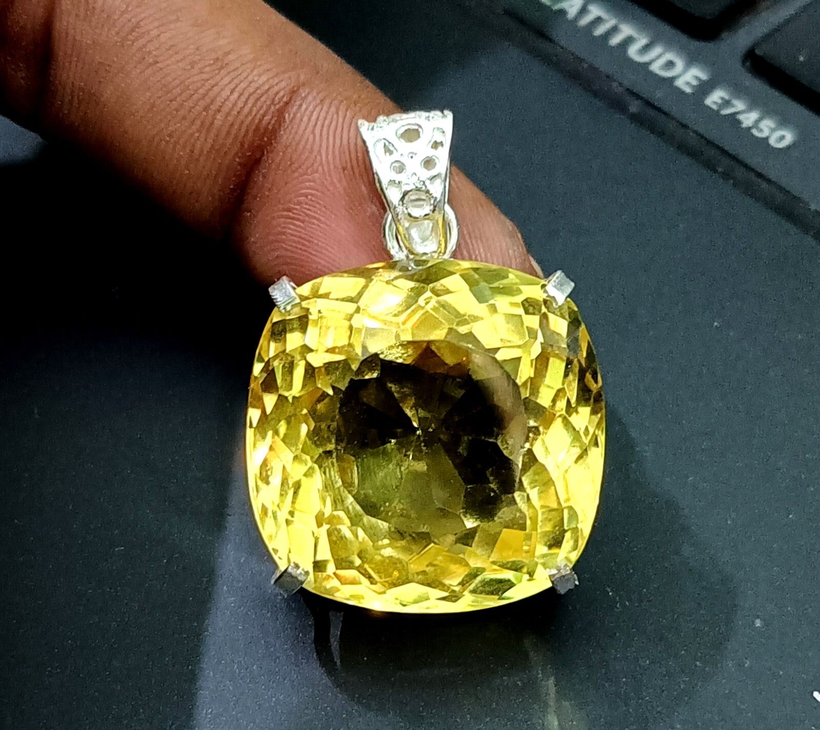 Certified Natural 85.70 Ct Brazilian Cushion Cut Topaz Pendant Loose Gemstone