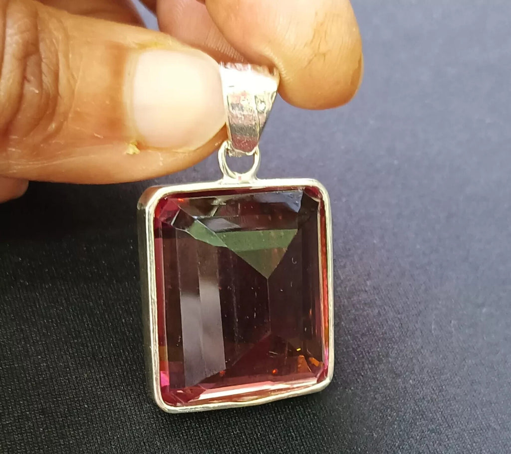 Certified 116 Ct+ Natural Zultanite 7 Color Pendant 925 Silver Loose Gemstone