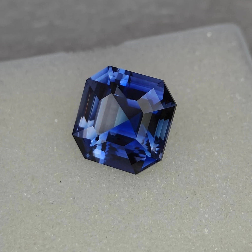 10.23 Ct Natural Kashmir Blue Sapphire Rare Certified Asscher Cut Loose Gemstone