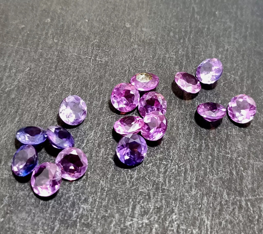 Flawless 6 MM 20 Pcs Natural Bi-Color Certified Sapphire Round Gemstone Lot