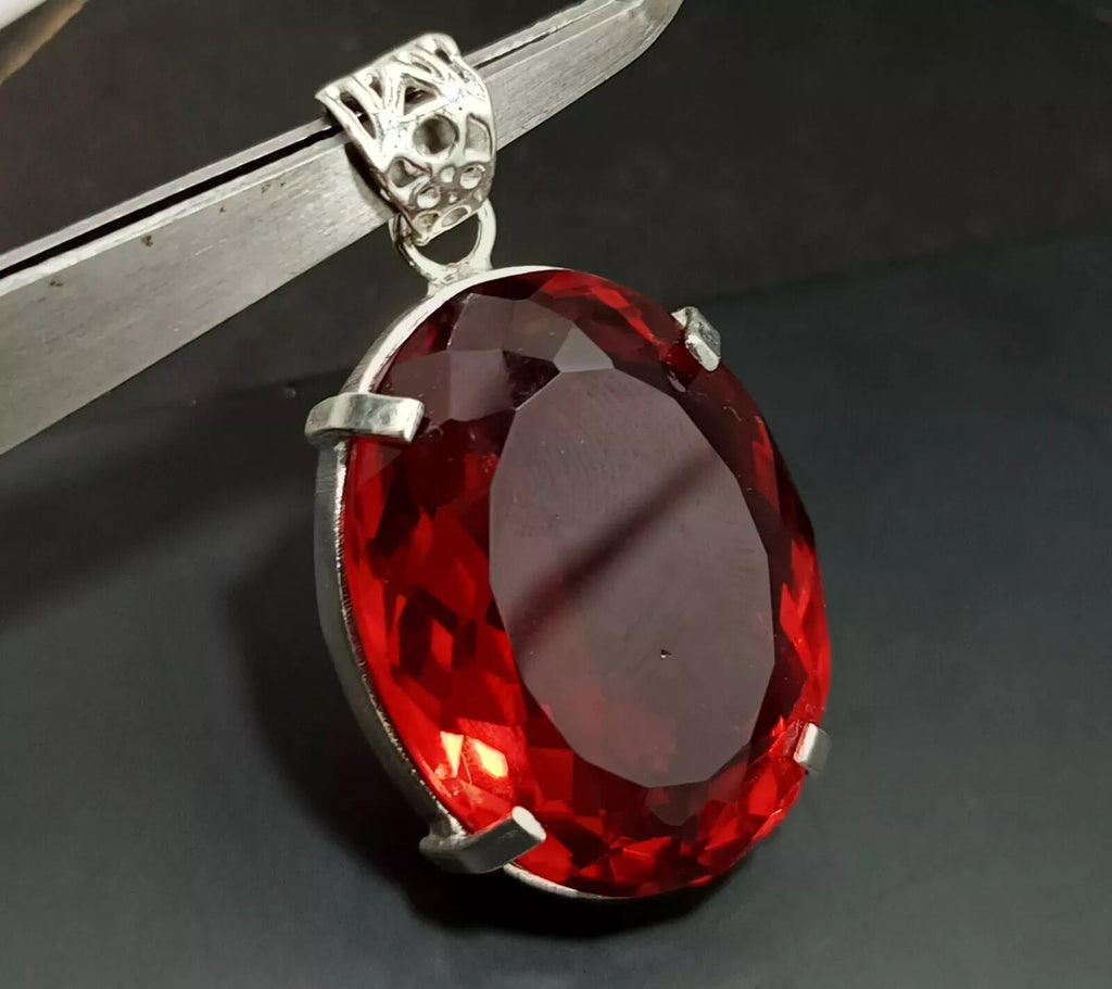 EGL Certified Natural 93.05 Ct Brazilian OVAL RED Topaz Pendant Loose Gemstone