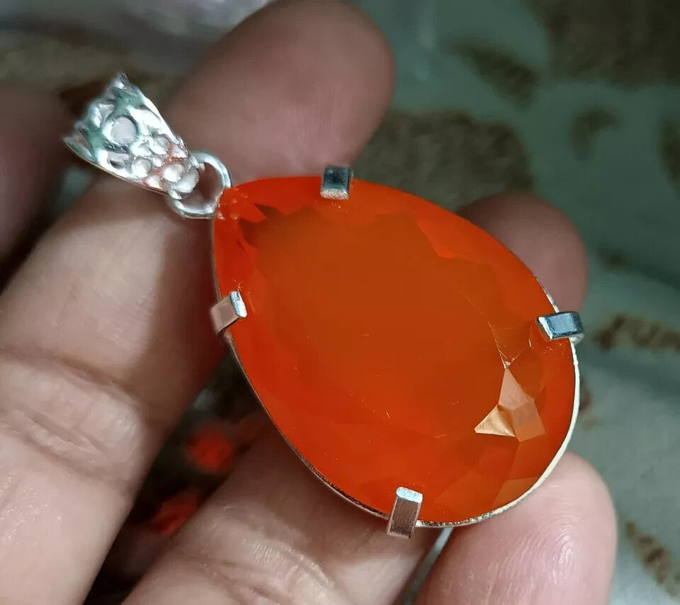 Certified 85.80 Ct Natural Opal Pear Cut 925 Solid Silver Pendant Loose Gemstone