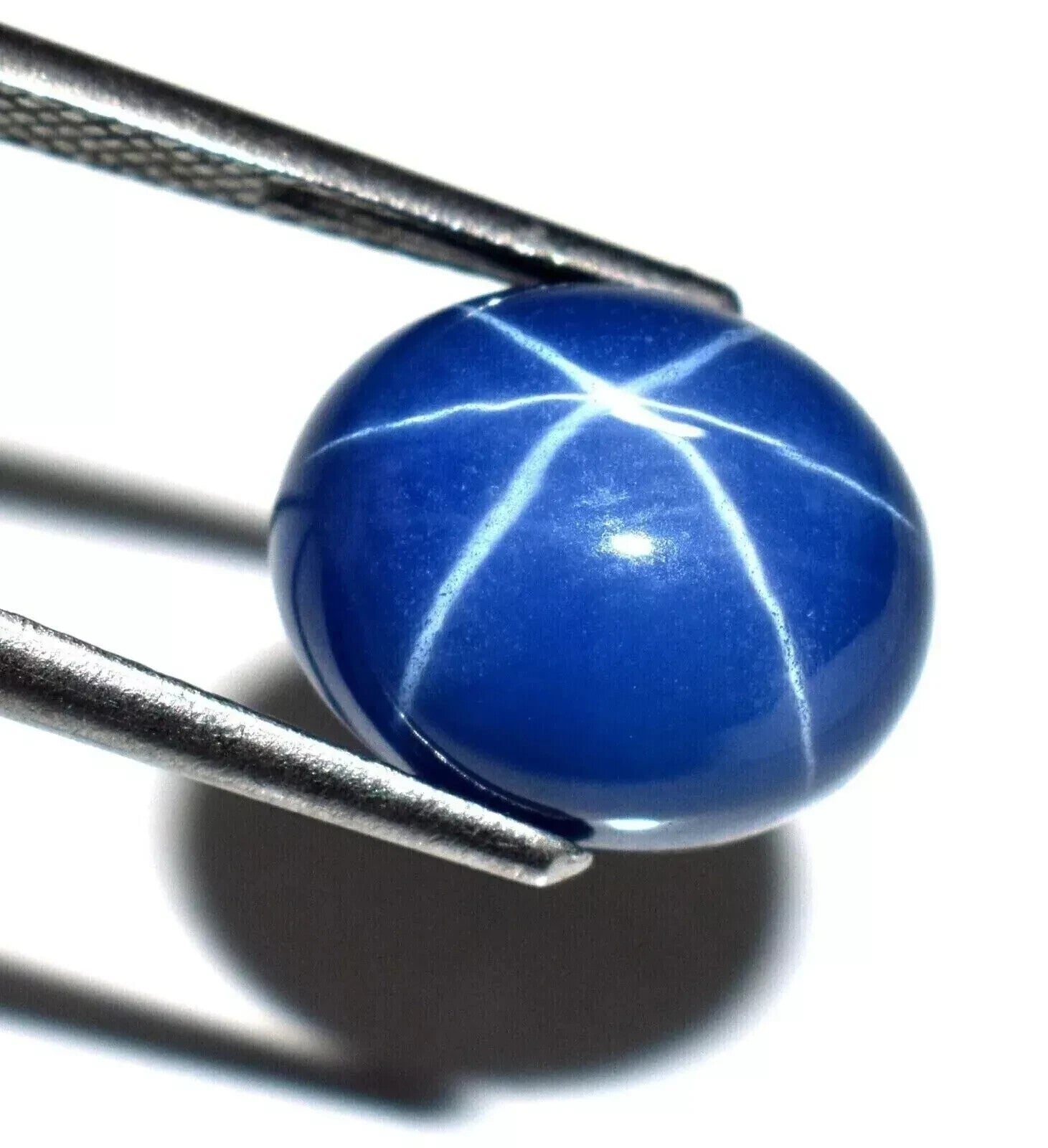 8.75 Ct Natural 6 Rays Blue Star Sapphire Oval Cabochon Loose Gemstone