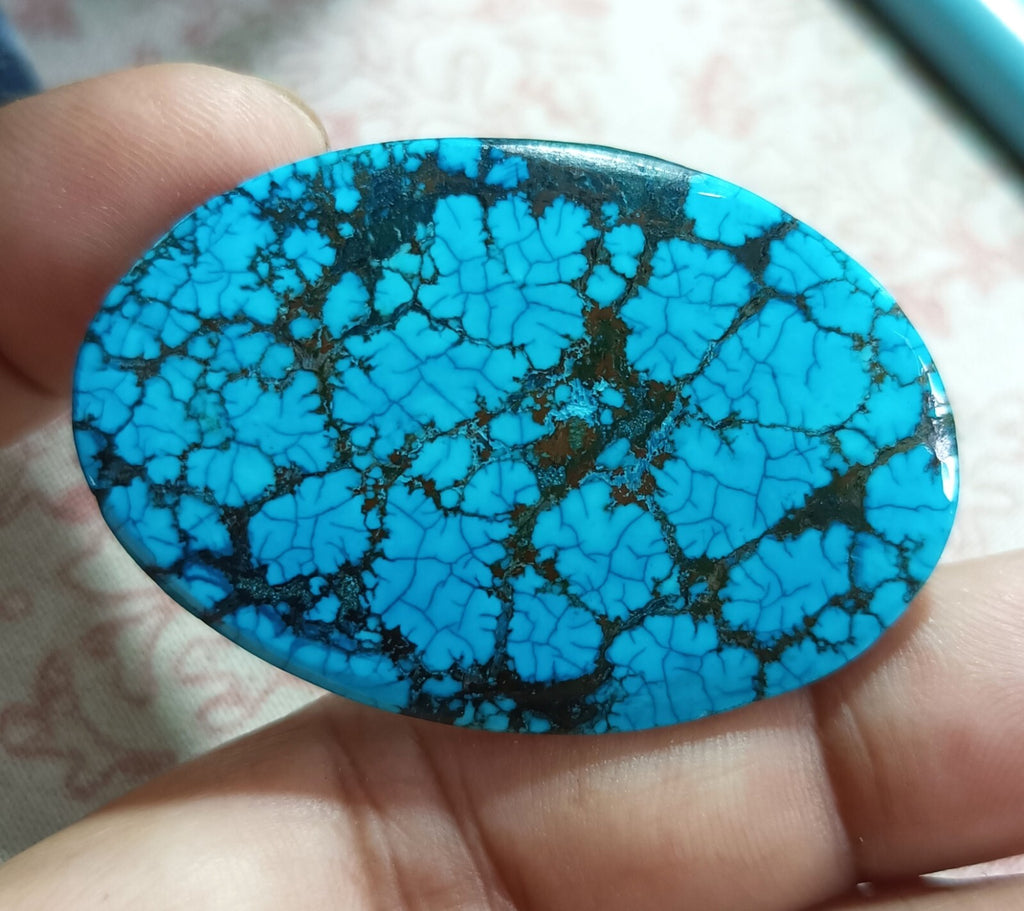 61.05 Ct Natural Turquoise Arizona blue Oval Cut Loose Gemstone With Free Gift