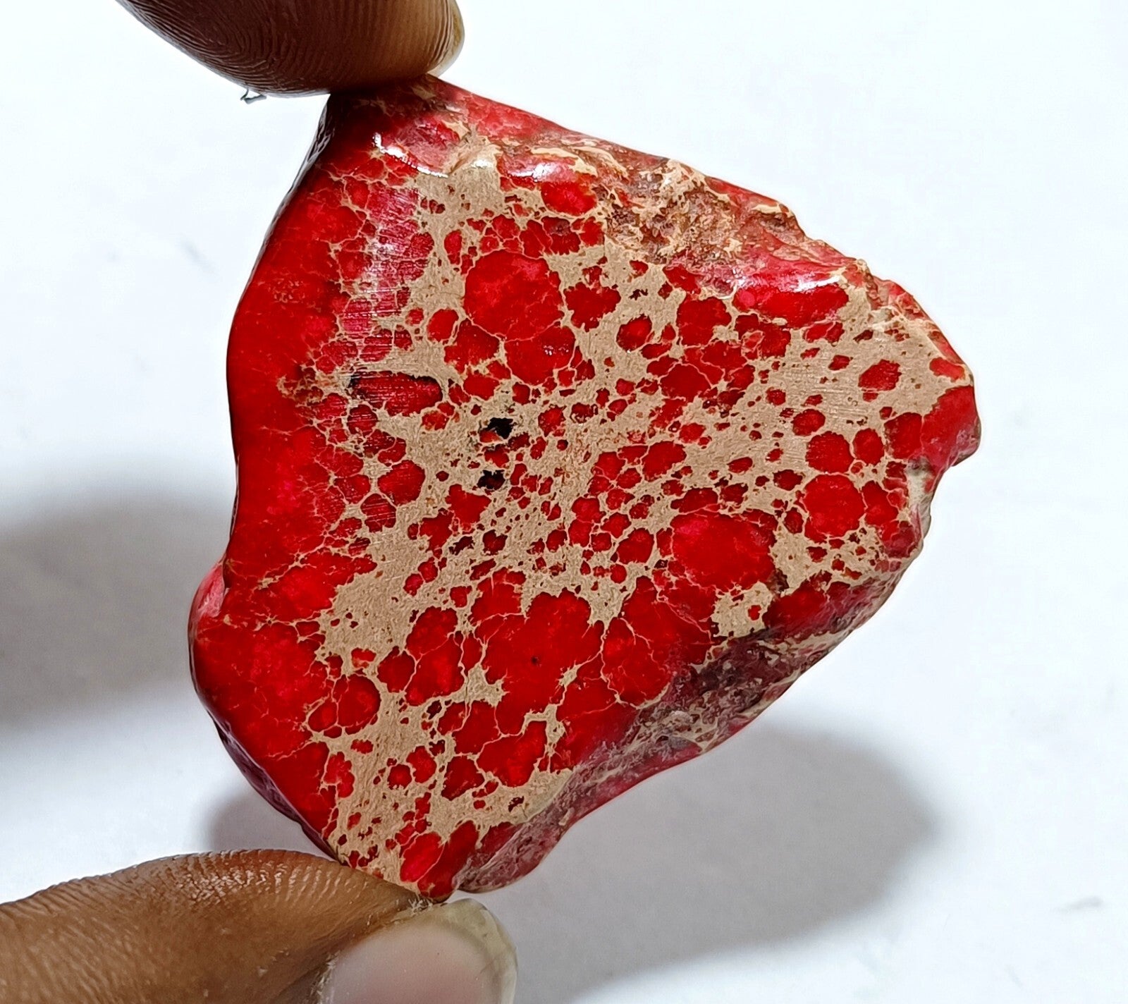 77.5 Ct Natural Arizona Superior Red Turquoise Slab Rough Certified Gemstone