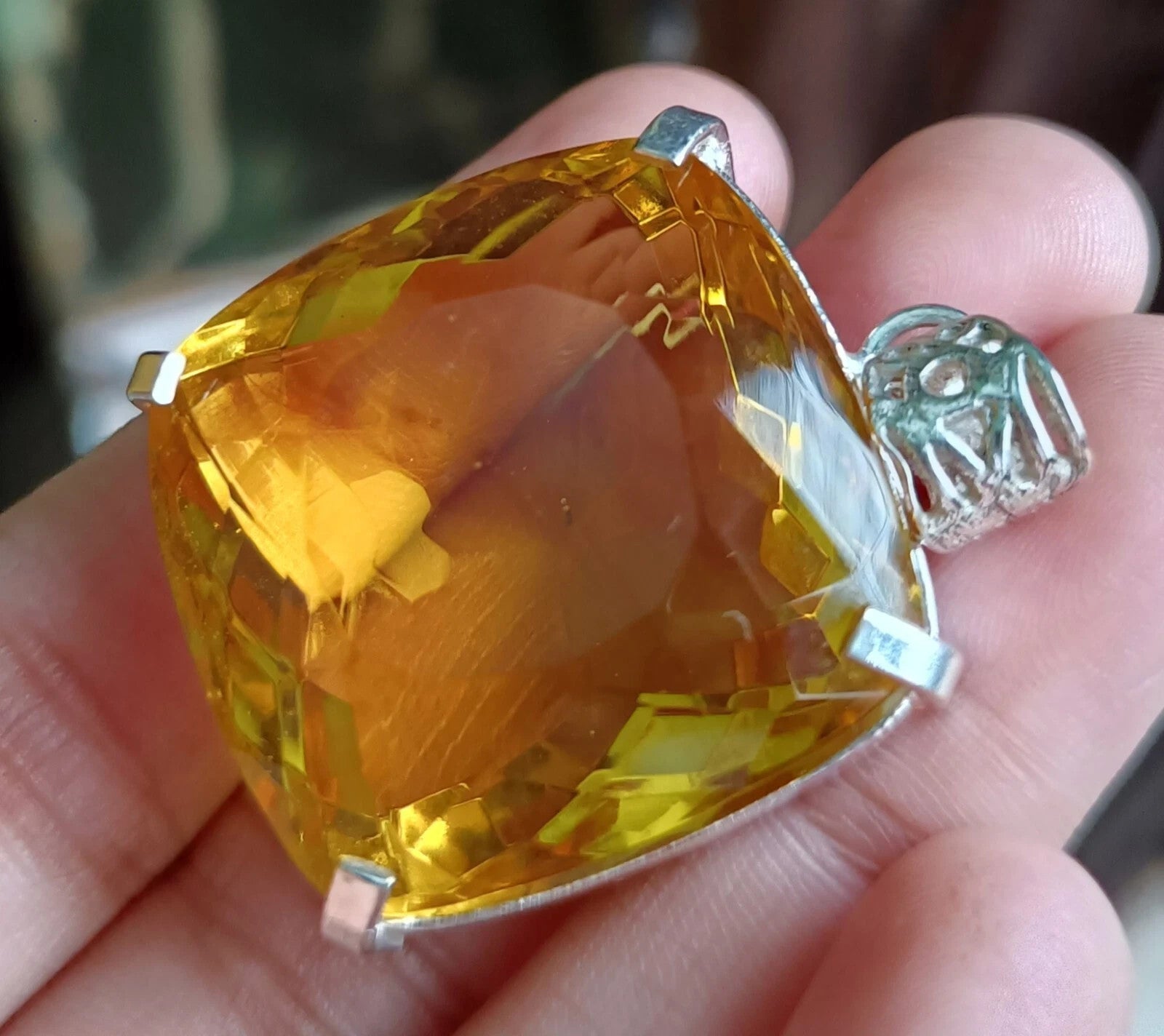 EGL Certified Natural 100.20 Ct Brazilian Cushion Topaz Pendant Loose Gemstone